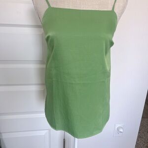 Green Spaghetti Strap silky Top by Needii small